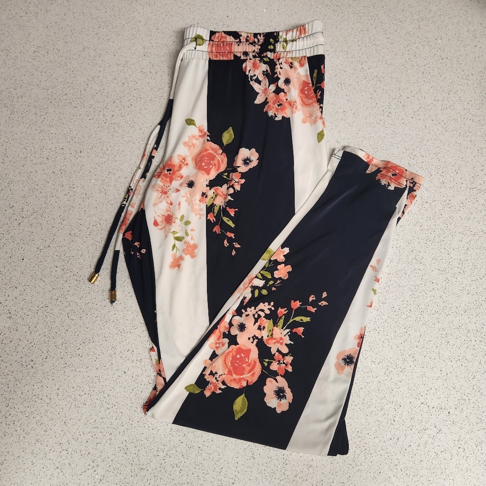 INC International Concepts Striped and Floral Silky Pants